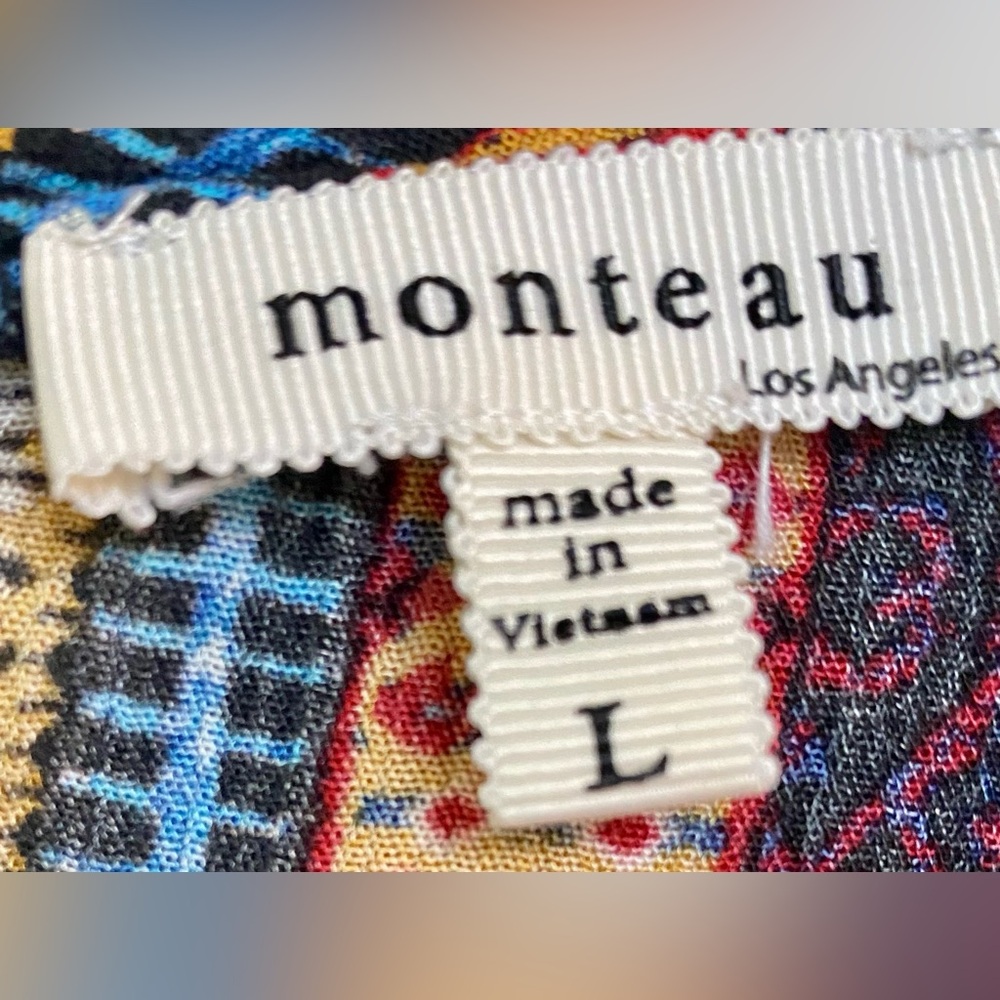 Monteau Patterned Flowy Tank Top - Picture 2 of 5
